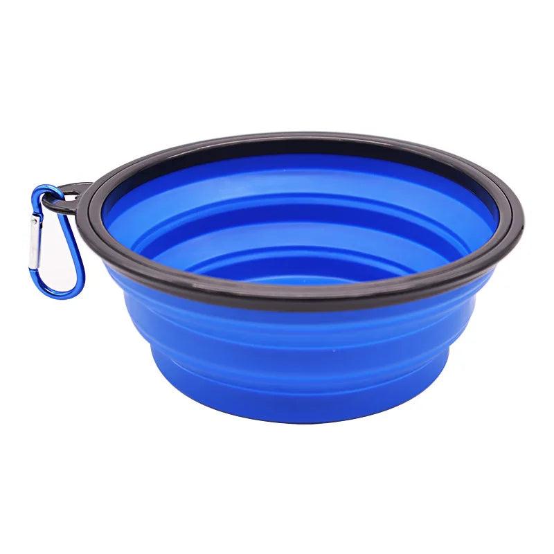 Portable Silicone Pet Feeder — Collapsible 2-in-1 Water and Food Dispenser