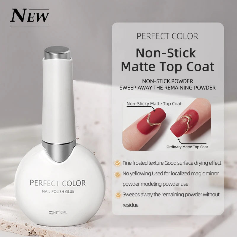 Perfect color Gel Base and Top Coat Set — High Gloss Long Lasting Finish