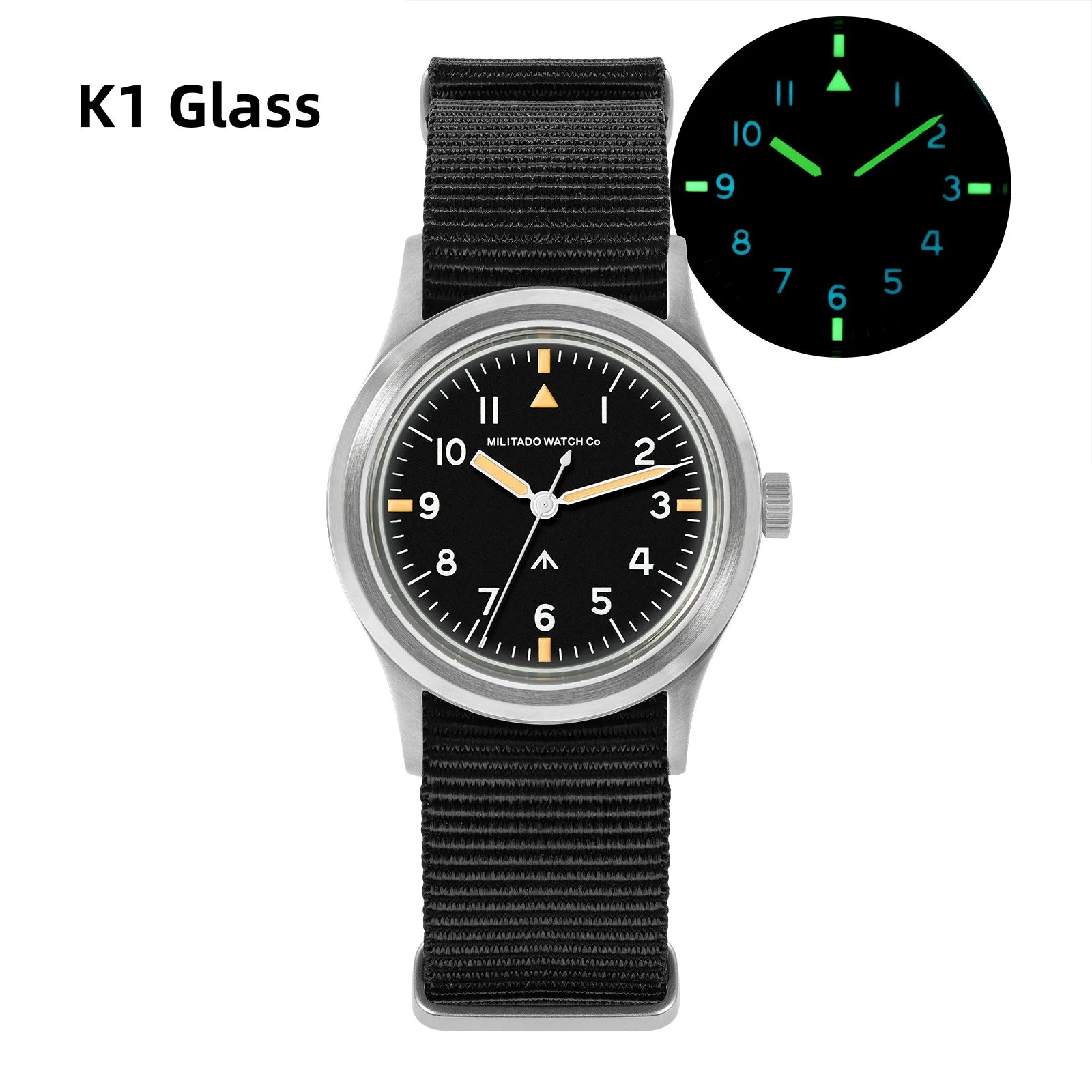 Militado ML14 36mm Military Watch — Sweep Second Quartz Movement