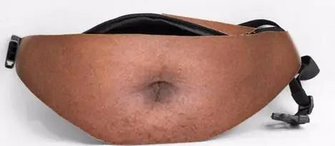 Realistic Fake Big Belly Waist Bag — Funny Prank Costume Prop