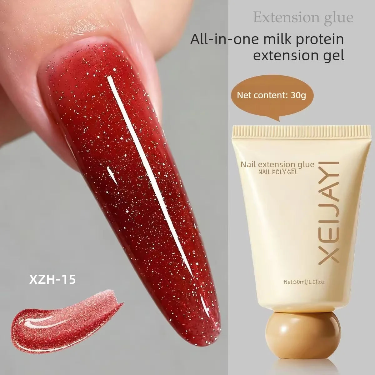 XEIJAYI Poly Gel Nail Extension Kit — Bubble-Free Builder Gel for Manicures