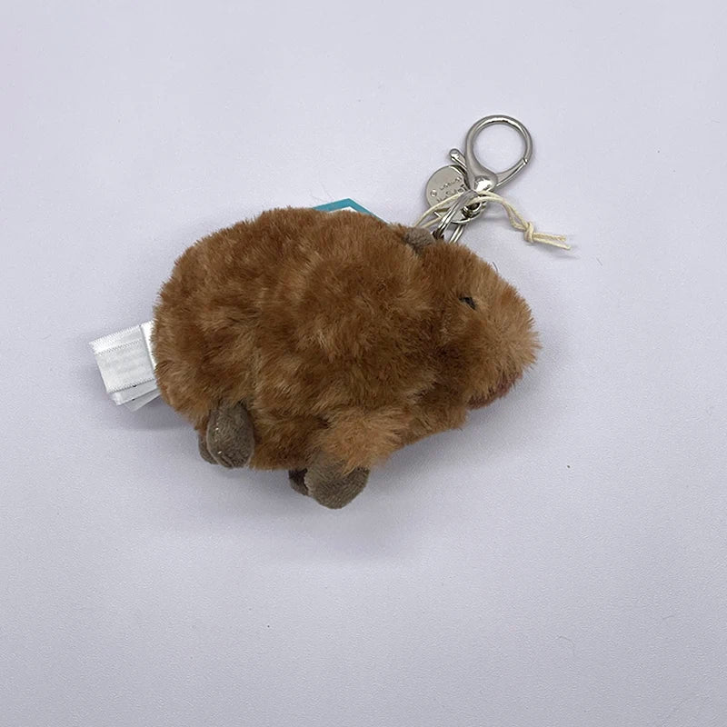 WANGYIXIN Plush Keychain Charm — Cute Marshmallow & Animal Backpack Accessory