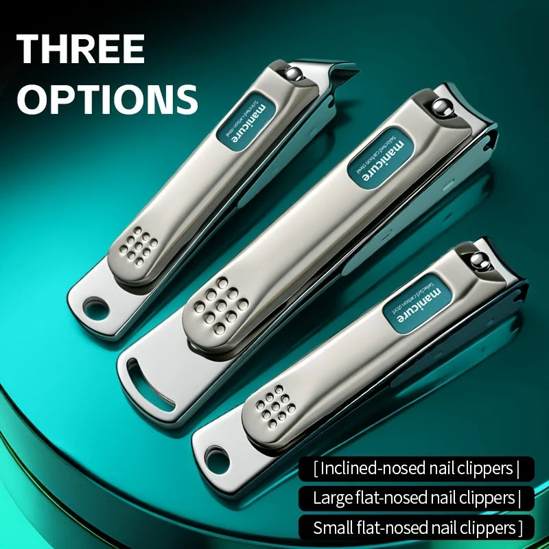 Stainless Steel Nail Clipper Set — Sharp Manicure Tools for Thick Nails