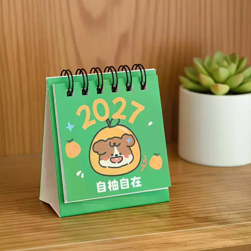 2027 Mini Desk Calendar — Portable Daily Planner for Home and Office