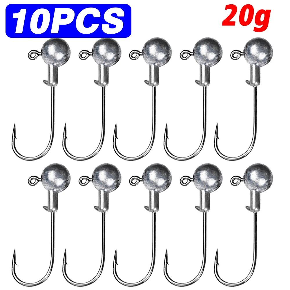LAKBAT Jig Head Fishing Hooks — High Carbon Steel Lures for Bass and Pike