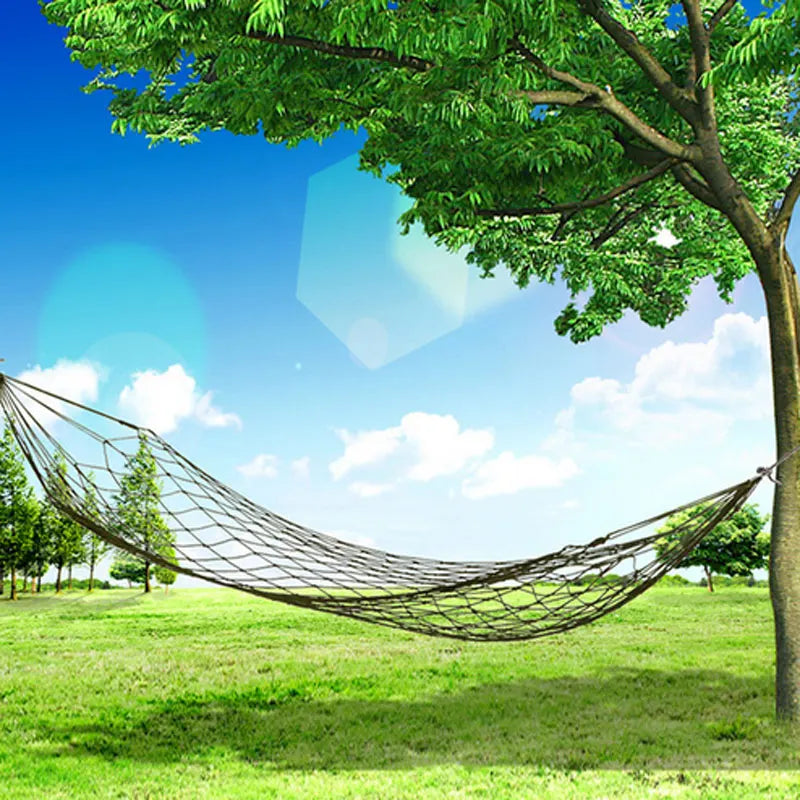 Portable Nylon Camping Hammock — Lightweight Outdoor Net Swing for Hiking