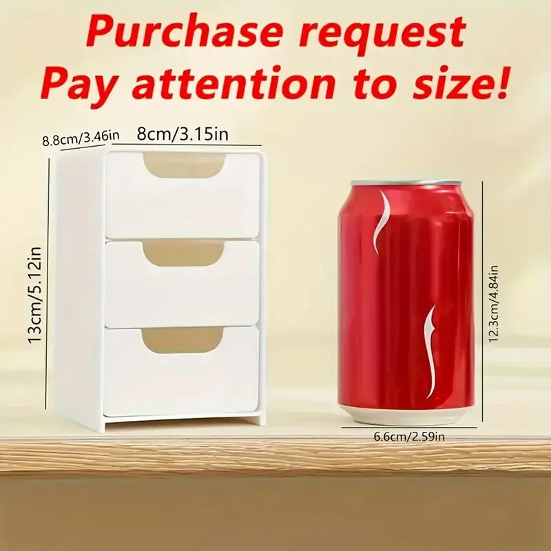 3-Tier Plastic Cosmetic Organizer — Multifunctional Countertop Storage Box
