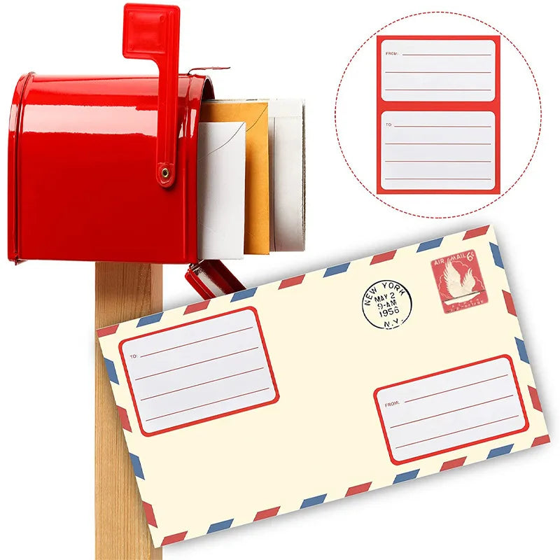 Self-Adhesive Address Mailing Labels — Handwritten Shipping Stickers for Envelopes