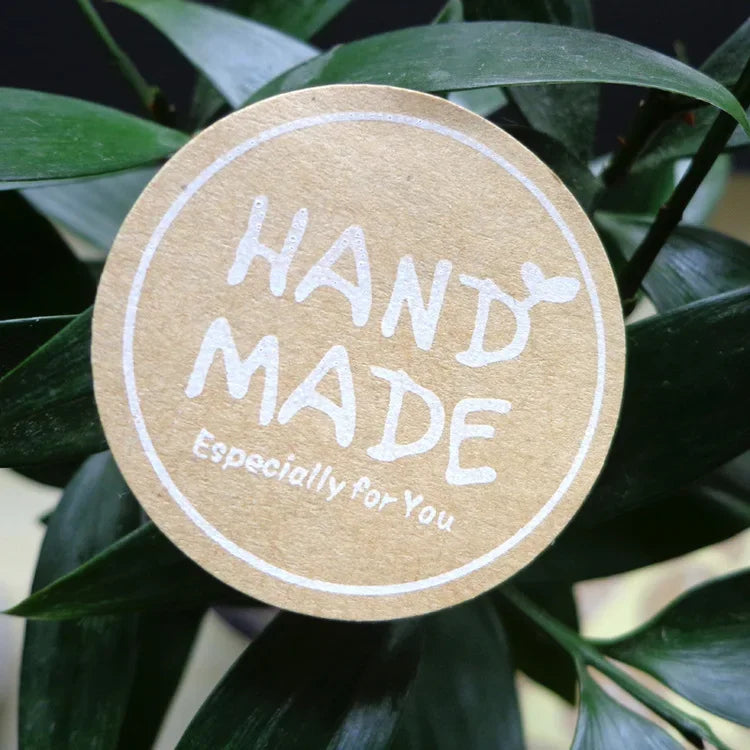 Kraft Paper Seal Stickers — Self-Adhesive Round Labels for DIY Crafts