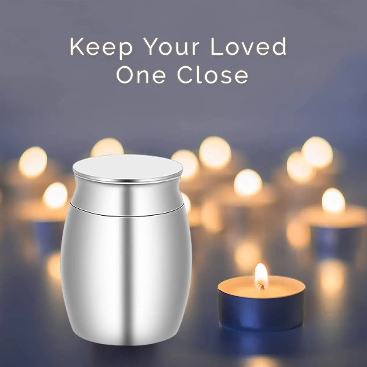 Mini Pet Memorial Urn — Aluminum Alloy Cremation Keepsake Jar