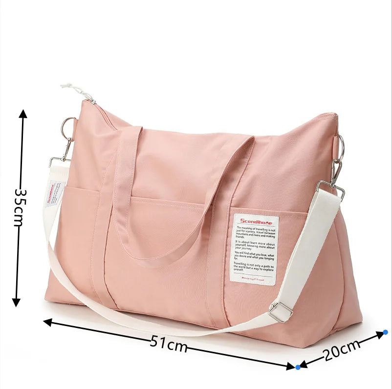 Large Capacity Canvas Duffel Bag — Waterproof Sports & Travel Tote