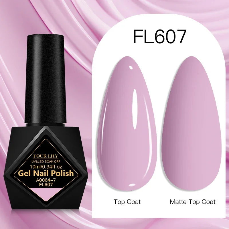Four Lily Gel Nail Polish — Long Lasting Semi-Permanent Manicure Set