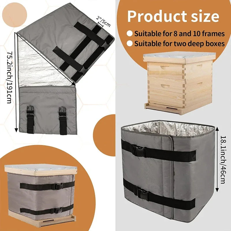Winter Beehive Protective Cover — Thermal Insulation Bag for Honeycombs