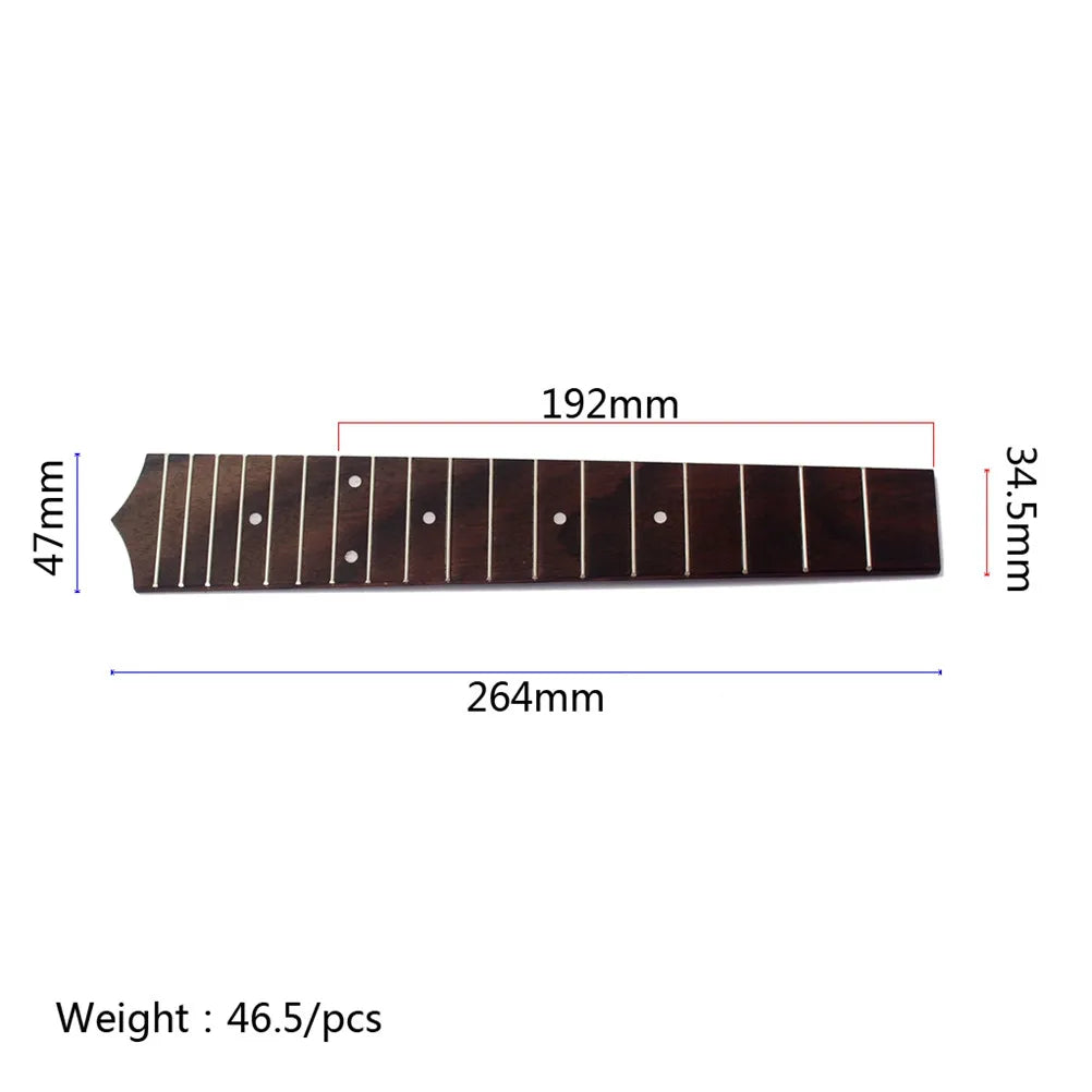 Rosewood Concert Ukulele Fretboard — 23 Inch Replacement Fingerboard with 18 Frets