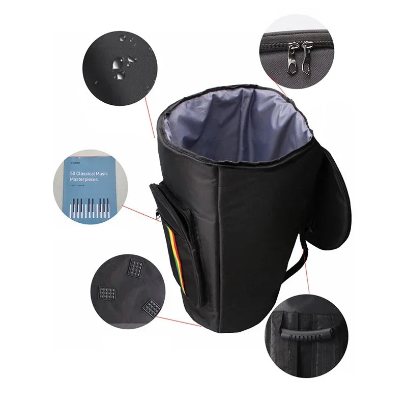 Djembe Drum Carrying Bag — Shockproof and Waterproof Canvas Case