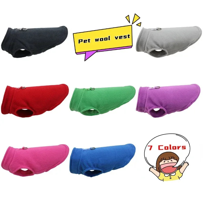Warm Fleece Pet Vest — Thermal Dog Jacket for Small Breeds
