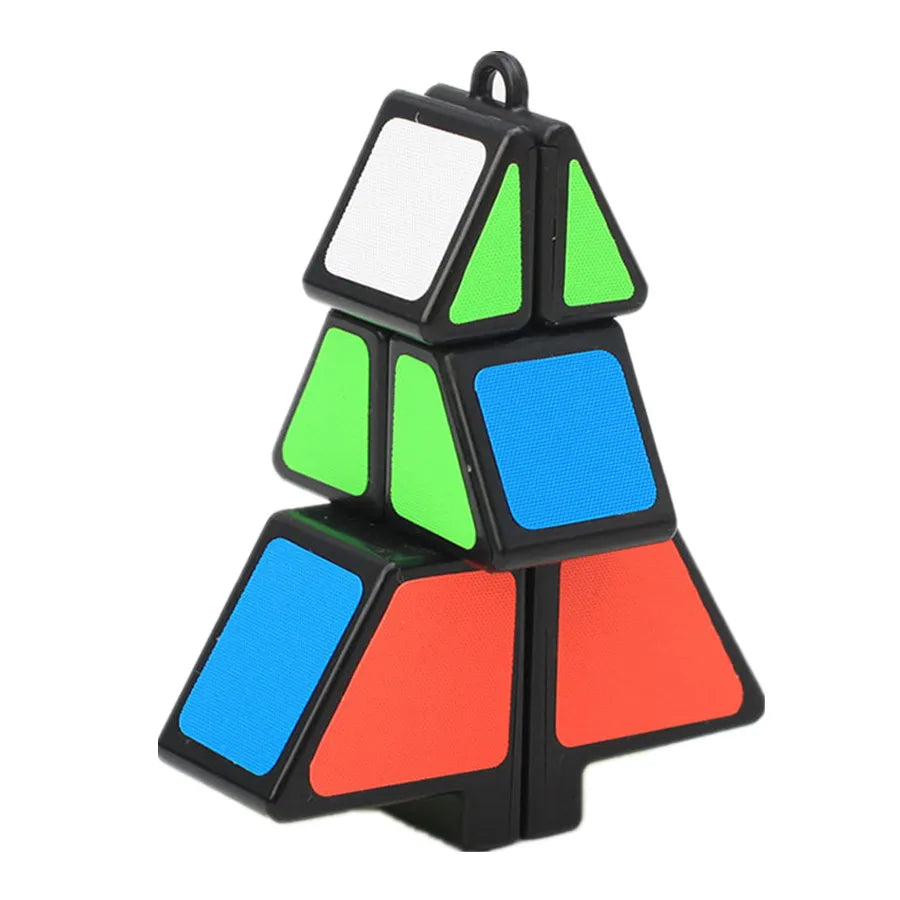Christmas Tree Shaped Magic Cube — Mini Puzzle Pendant & Holiday Gift