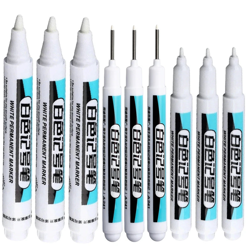 HOPK White Permanent Marker Pens — Multi-Surface Paint Pen Set