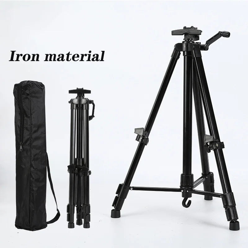 Tegcame Portable Metal Sketch Easel — Adjustable Folding Stand for Artists