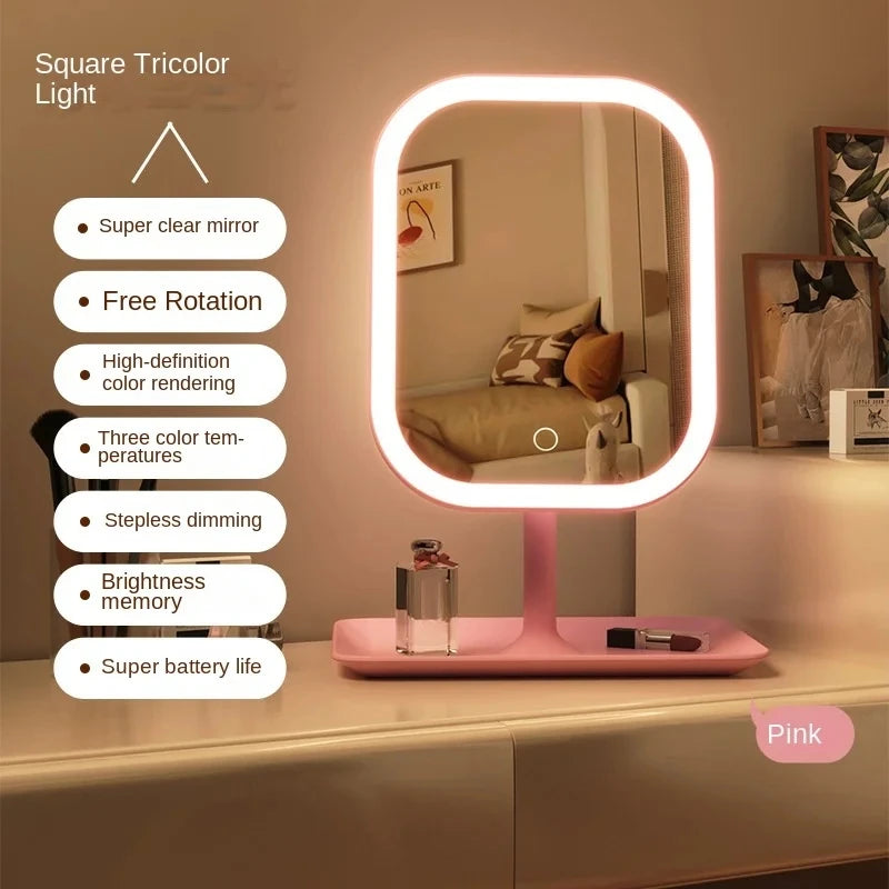 Designer LED Vanity Mirror — Touch Control Illuminated Makeup Mirror