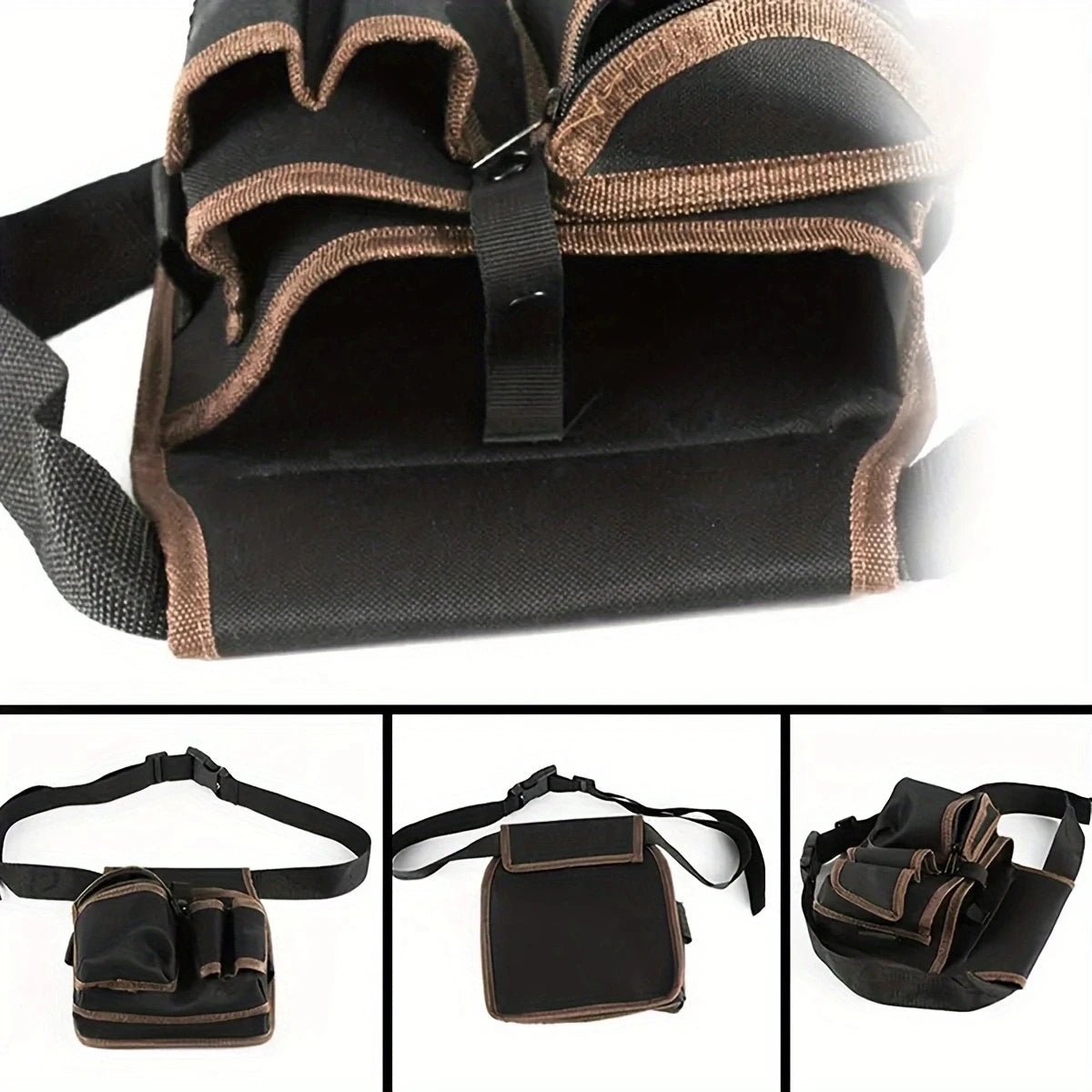 Multifunctional Tool Storage Waist Bag — Durable Nylon Organizer for Electricians