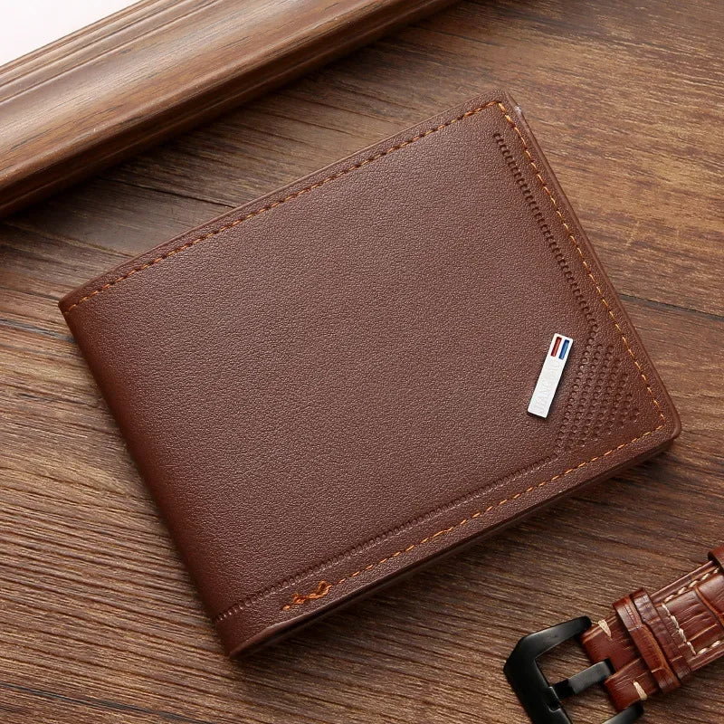 Men's Minimalist Leather Wallet — Slim Foldable Design for Daily Use