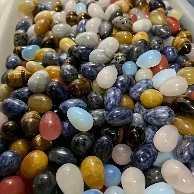 Polished Natural Egg Stones — Decorative Crystal Stones for Home or Aquarium