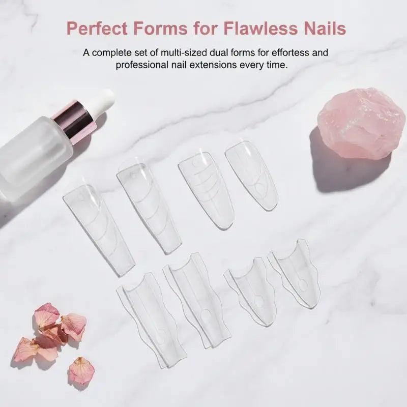 KittenBaby Poly Dual Forms — Reusable Nail Extension Molds for DIY Manicure