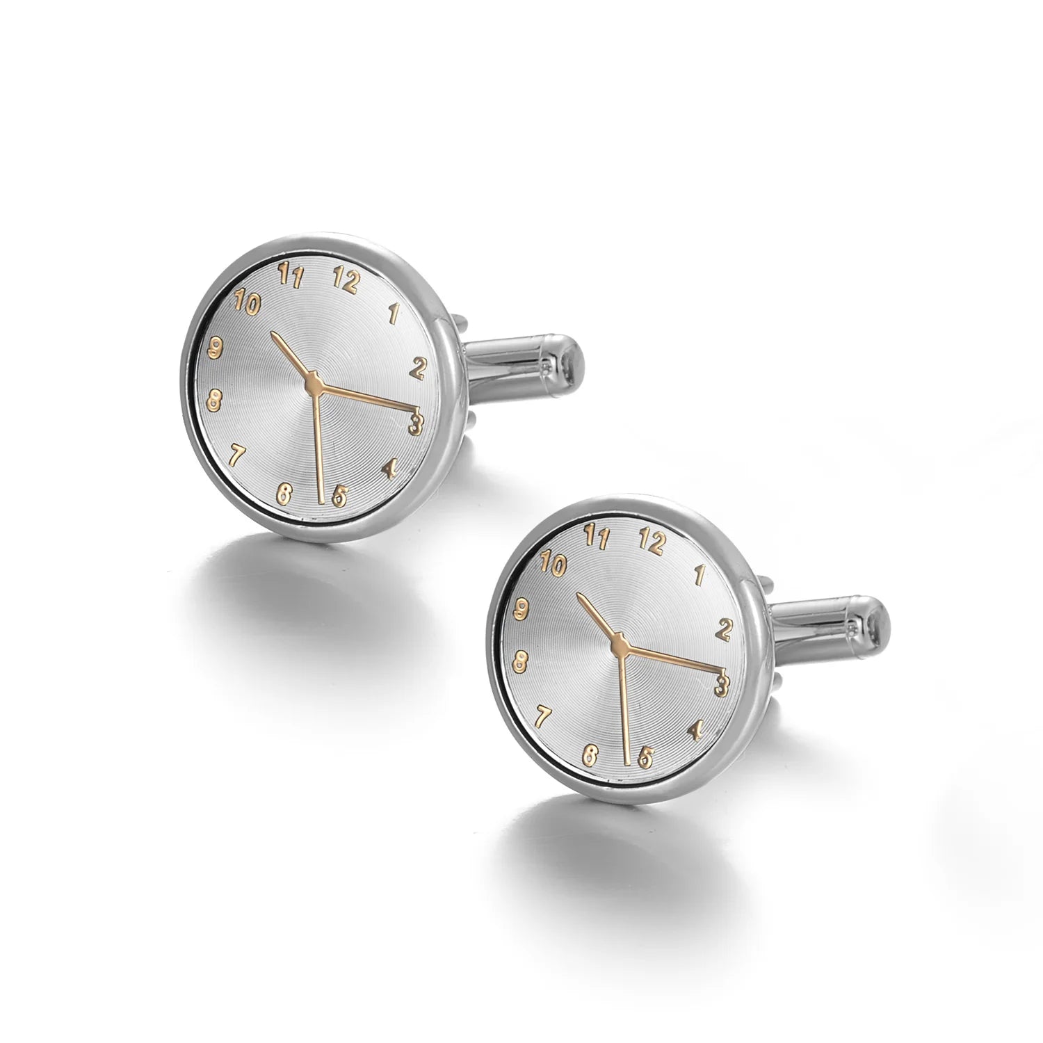 UJOY Luxury Copper Cufflinks — Elegant Round and Square Men's Jewelry Set