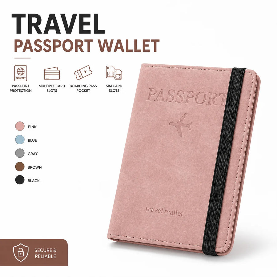 BUYLEMO Travel Passport Holder — Multi-Slot Card Wallet & Organizer