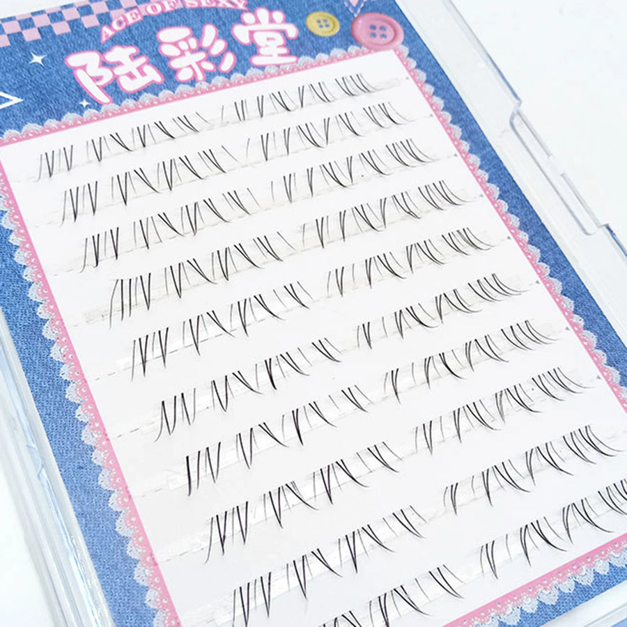 Manga Style False Eyelashes — Natural Wispy Lower Lash Clusters