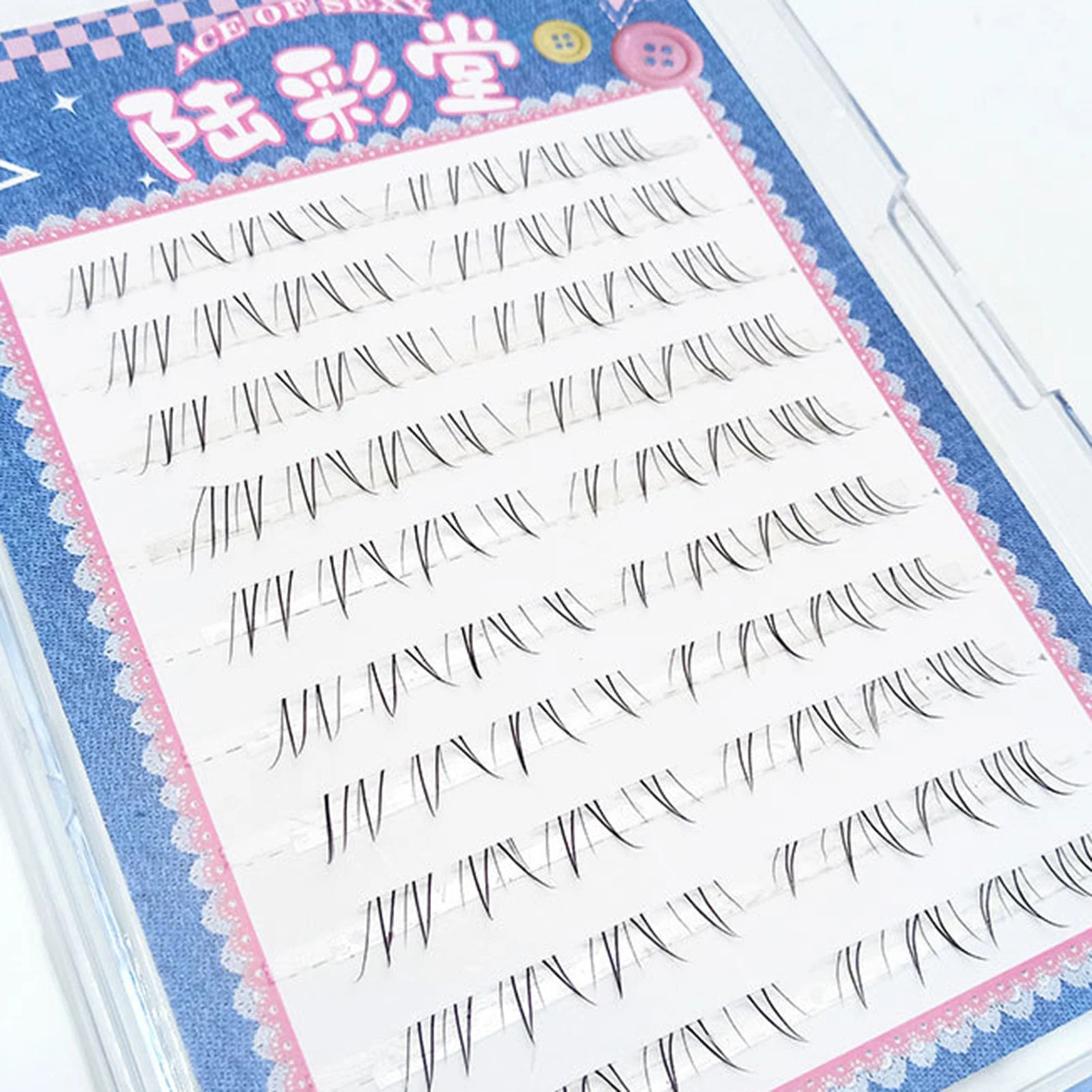 Manga Style False Eyelashes — Natural Wispy Lower Lash Clusters