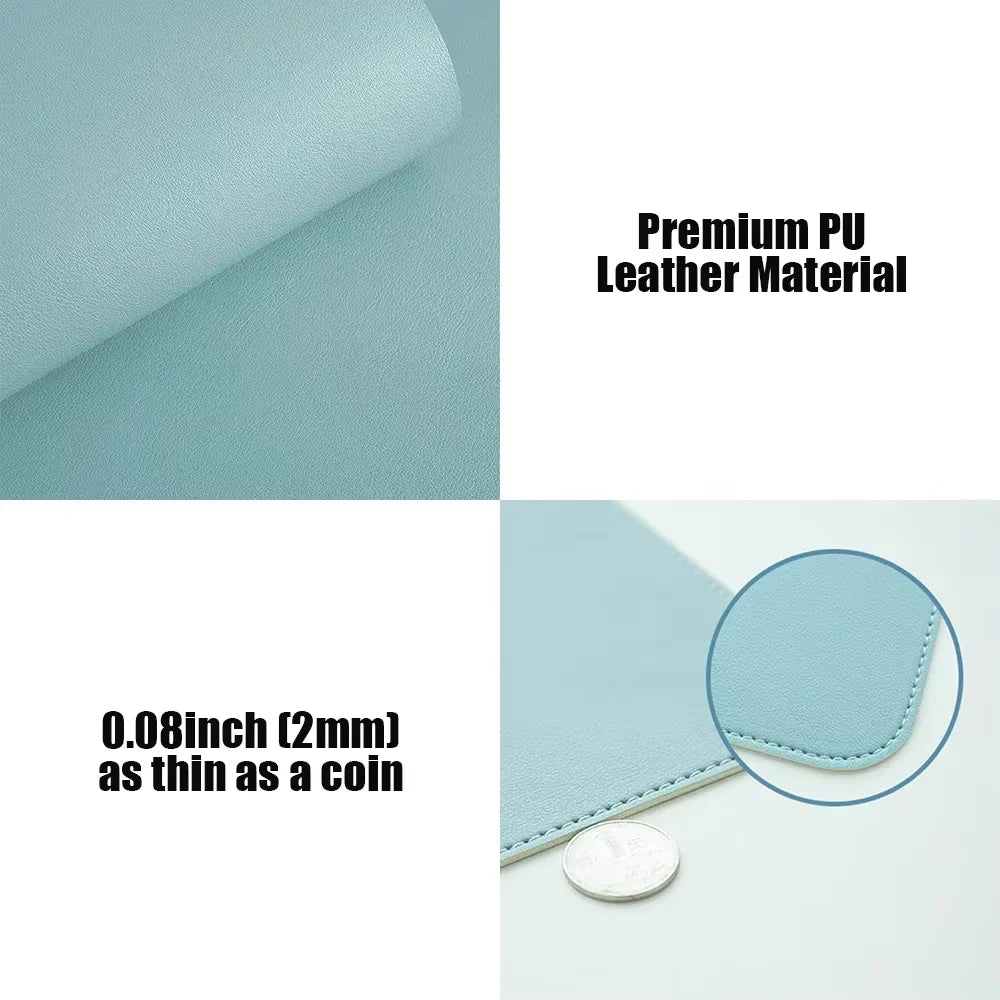 DANYCASE PU Leather Desk Mat — Waterproof Large Mouse Pad & Table Protector