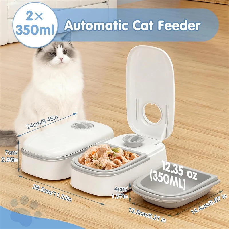 Automatic Pet Feeder — 48-Hour Timed Food Dispenser for Cats and Dogs