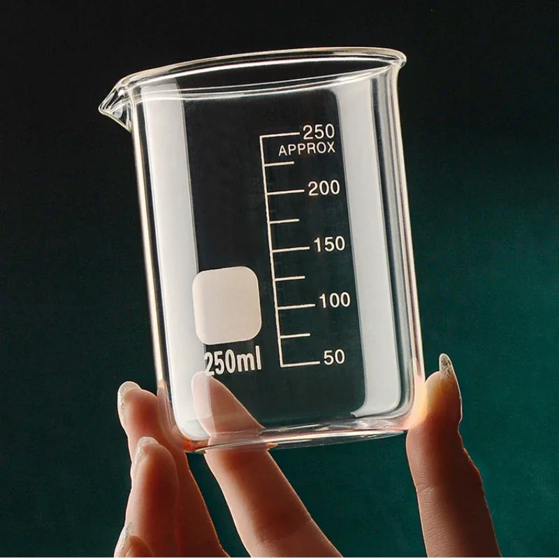 Borosilicate Glass Measuring Cup Set — Heat Resistant Graduated Beakers