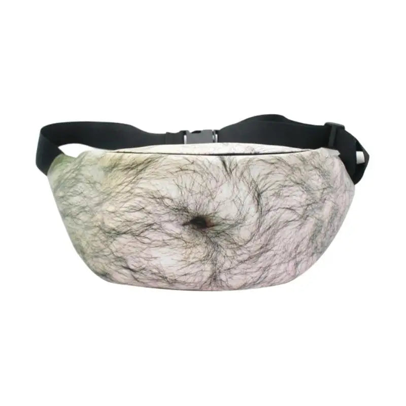 Realistic Fake Belly Fanny Pack — Funny Prank Waist Bag for Parties