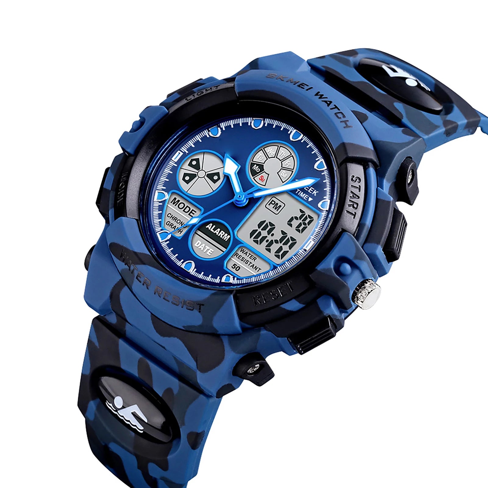 Digital Sports Watch for Kids — Waterproof Quartz Wristwatch with Alarm