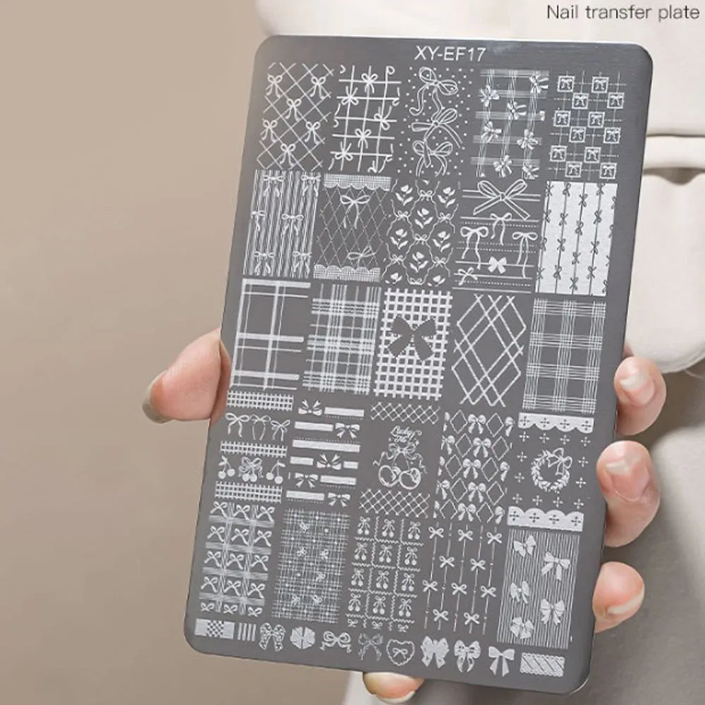 Stainless Steel Nail Stamping Plates — Precision Pattern Transfer Tool