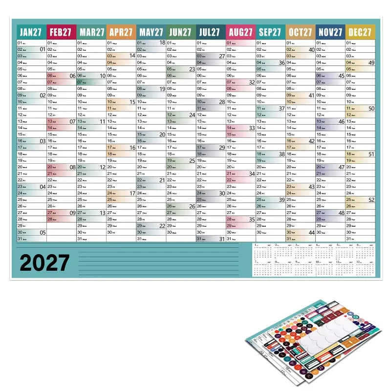 2026 Large Wall Calendar — Daily and Weekly Planner for Organization