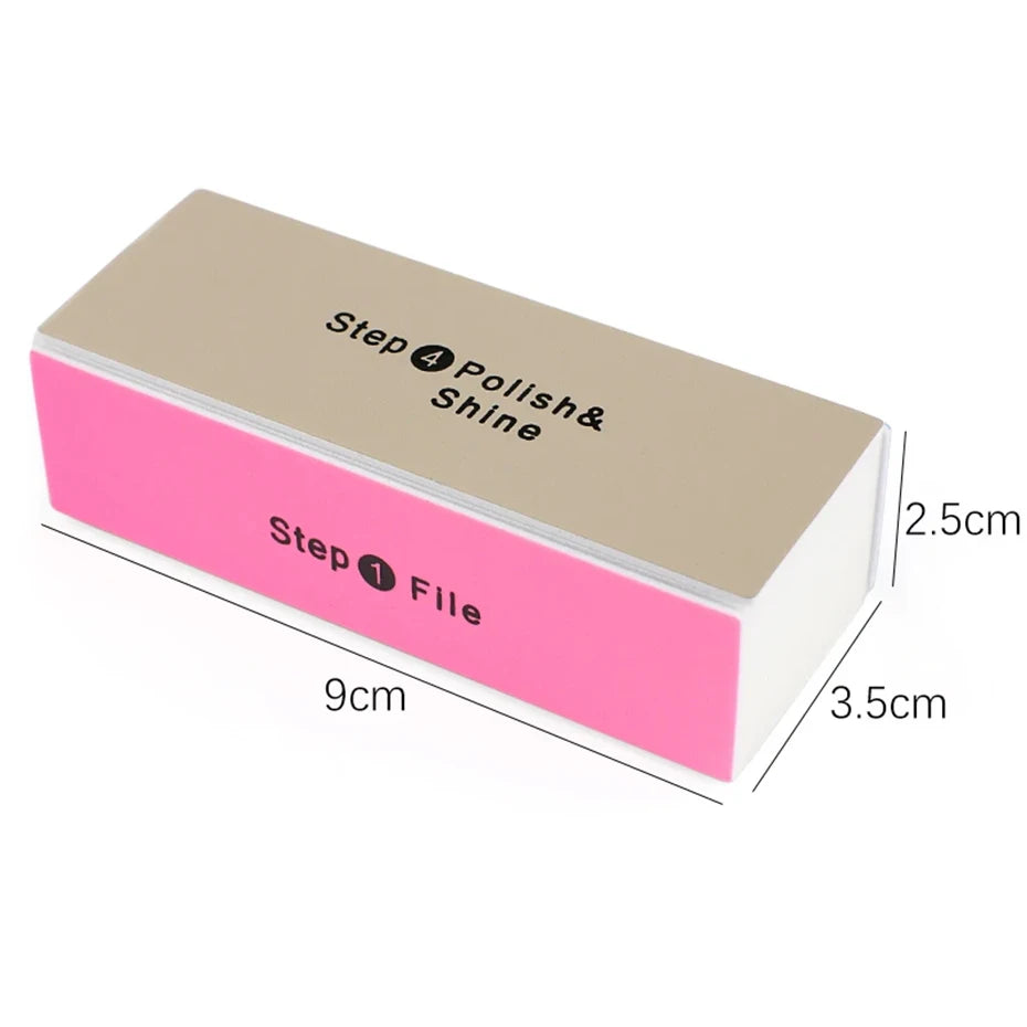 Full Beauty 4-Way Nail Buffer Block — Multi-Purpose Manicure Polishing Set