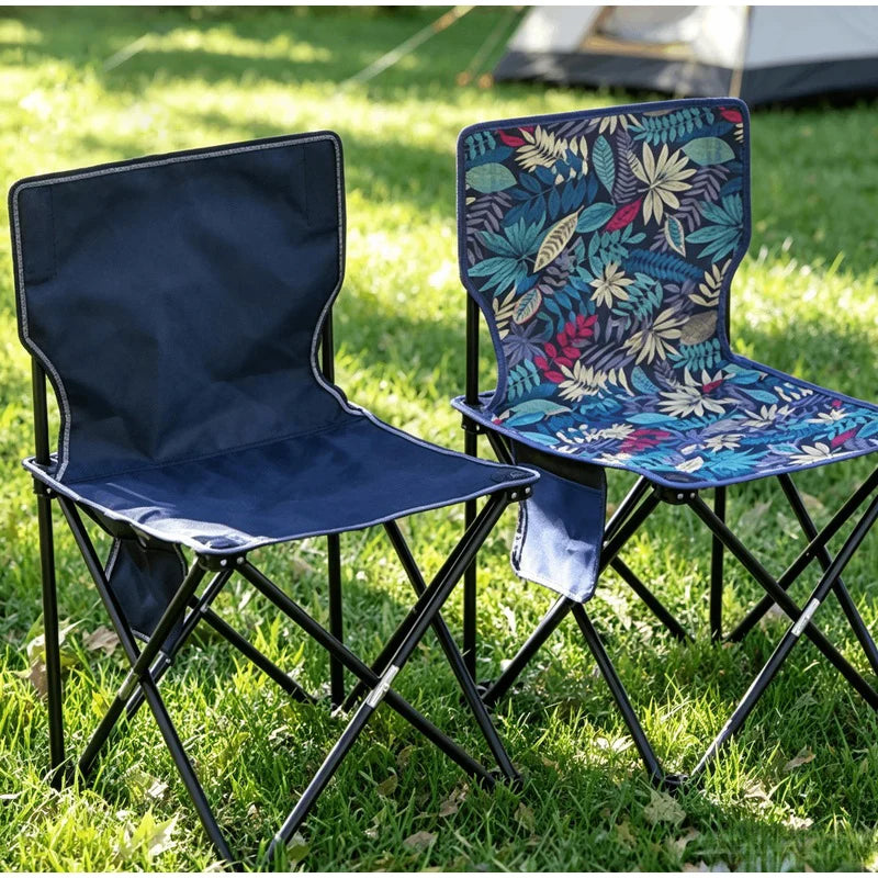 Foldable Outdoor Camping Chair — Portable Leisure Seat with Cup Holder