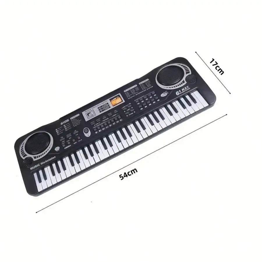 61-Key Kids Electronic Keyboard — Musical Learning Toy with Microphone