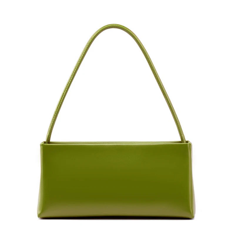 ZENCY Luxury Leather Shoulder Bag — Elegant Baguette Style Crossbody