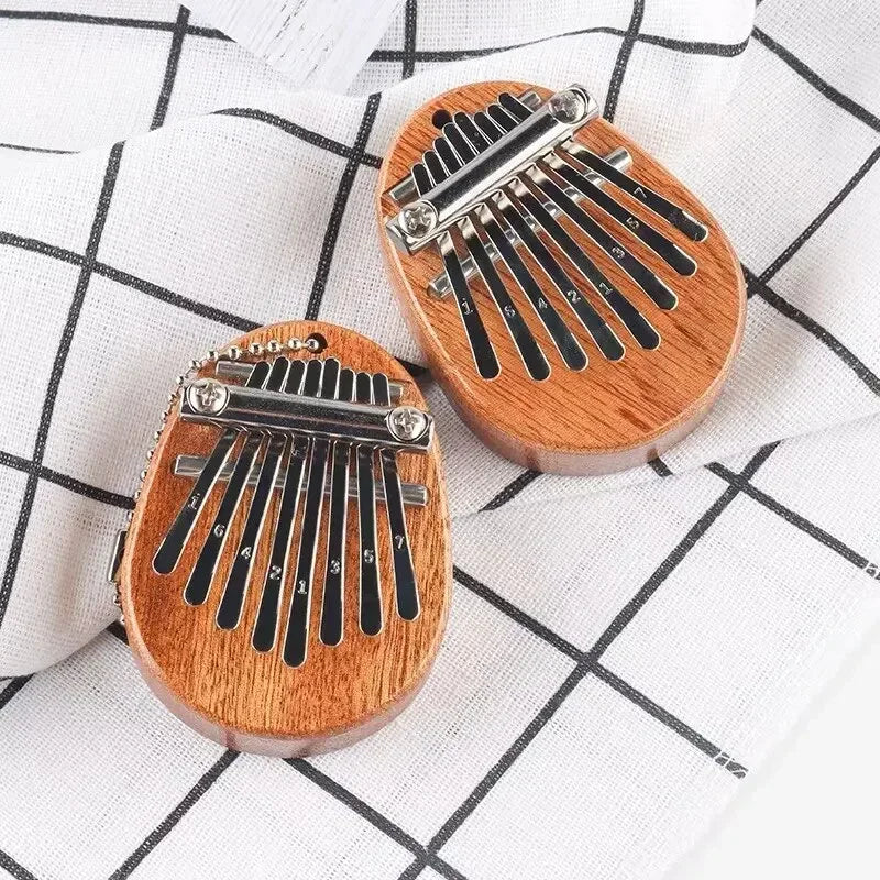 Mini Wooden Thumb Piano — Portable 8-Tone Musical Instrument