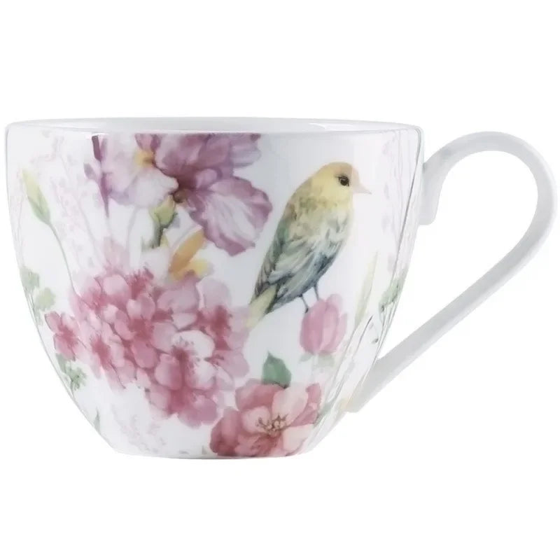 Premium Porcelain Petal Coffee Mugs — Set of 4 Multipurpose Tea Cups