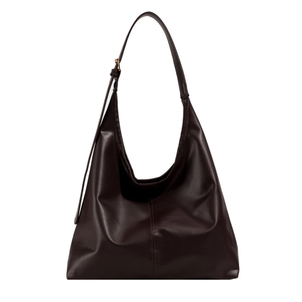 Women's Soft PU Leather Hobo Bag — Slouchy Shoulder Tote for Everyday Use