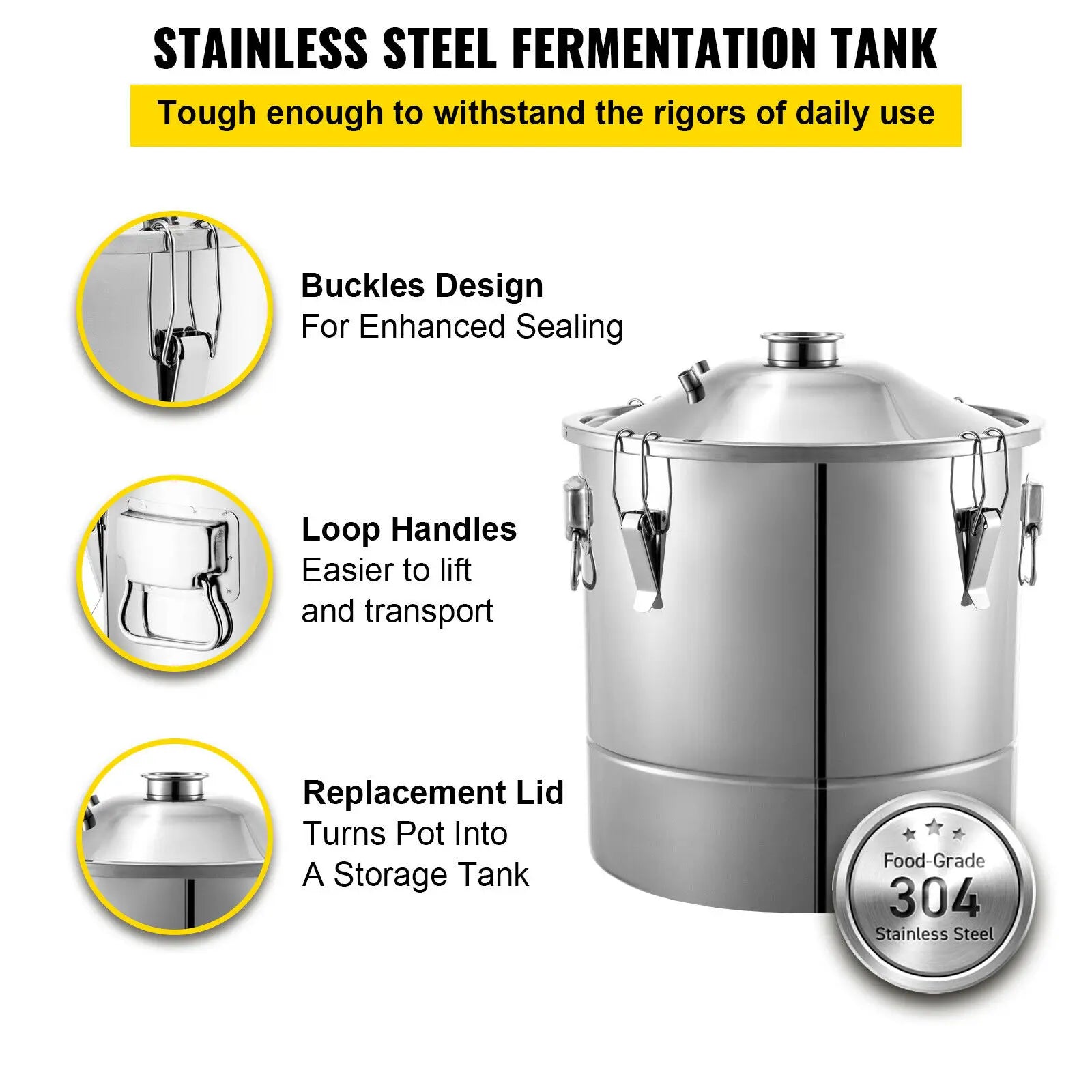 SucceBuy Stainless Steel Alcohol Distiller — Professional Home Brewing Kit