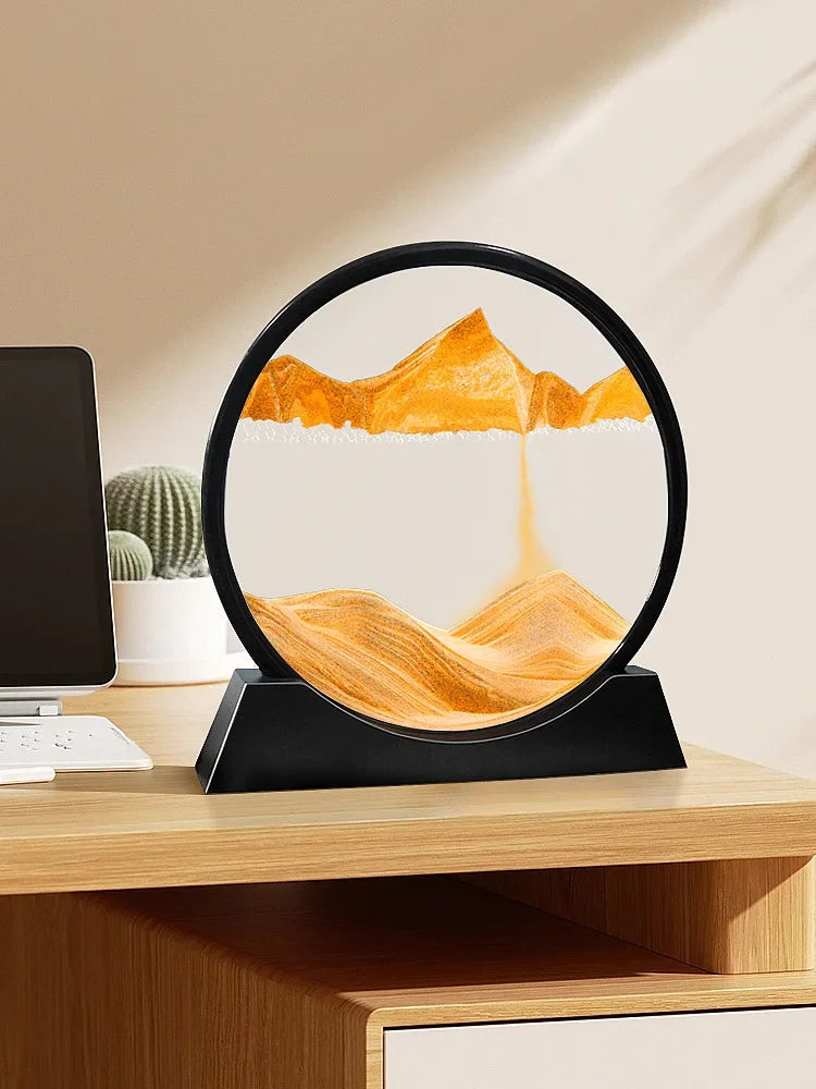 3D Moving Sand Art Picture — Decorative Glass Sandscape Hourglass