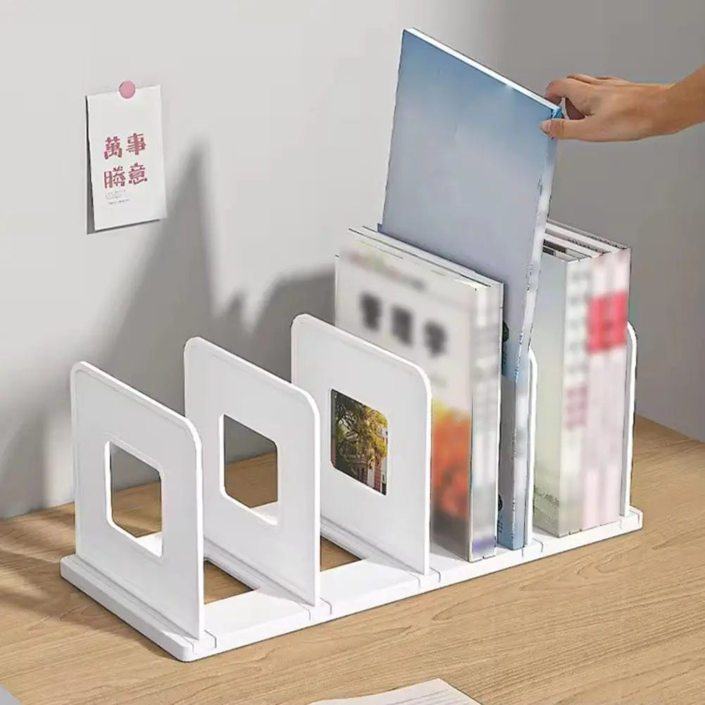 Desktop Bookend Organizer — Space-Saving Bookshelf Stand for Office and School