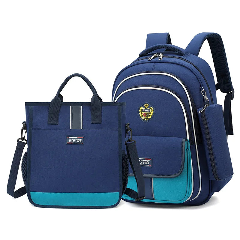 Kids Rolling Backpack Set — 3-Piece Trolley School Bag with Shoulder Bag